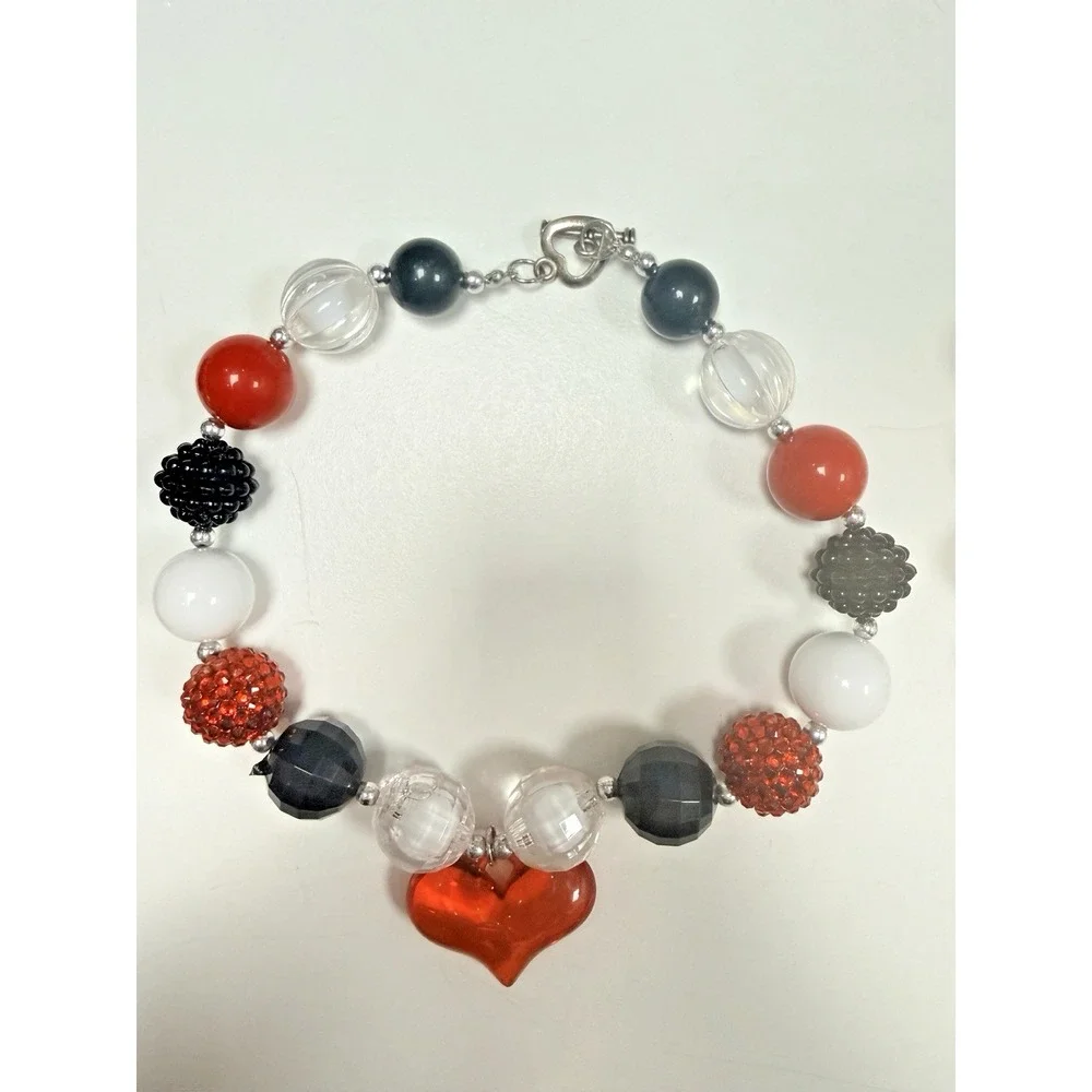 Girls Boutique Bubblegum Toddler Chunky Beaded Necklace Lot Of 3